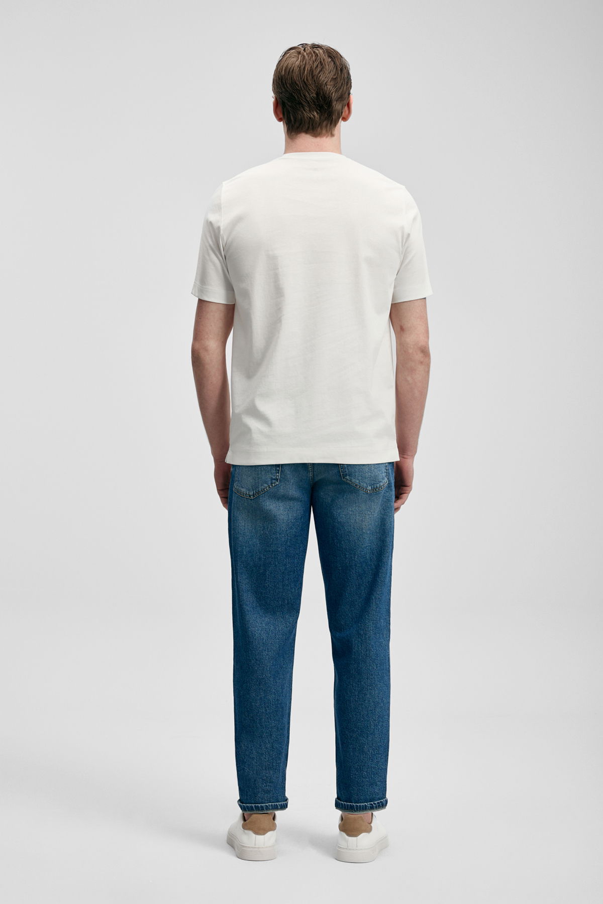 Lufian Erkek Marcus Modern Grafik T-Shirt 111020322 Kırık Beyaz - 4