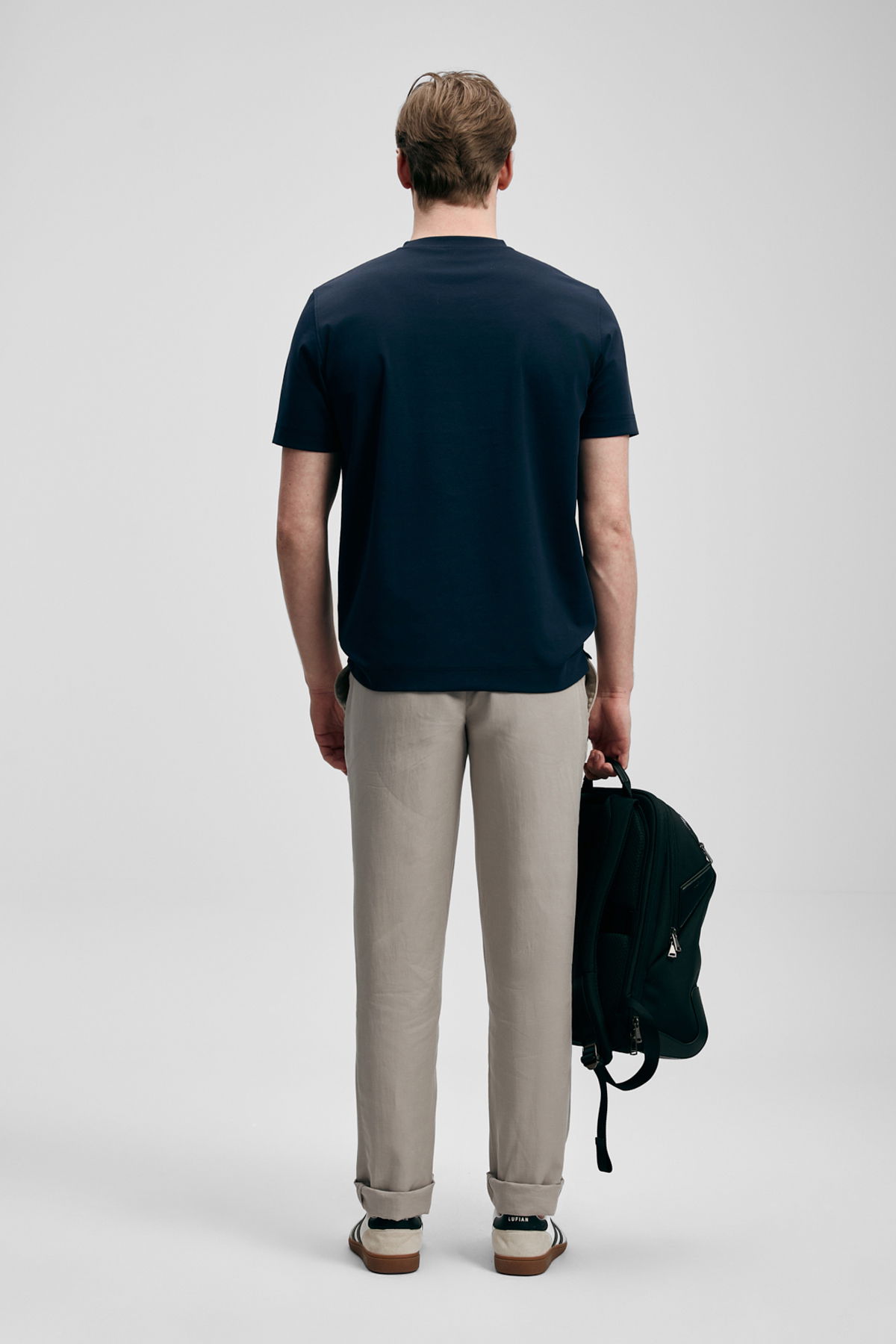 Lufian Erkek Marcus Modern Grafik T-Shirt 111020322 Lacivert - 4