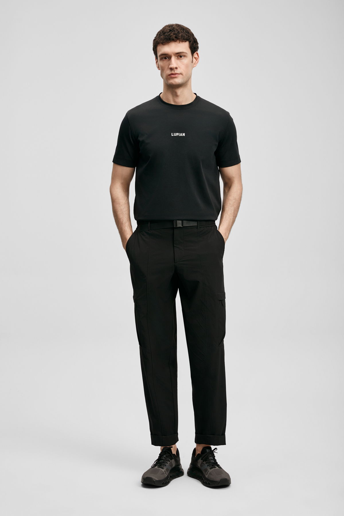 Lufian Erkek Marcus Modern Grafik T-Shirt 111020322 Siyah - 2