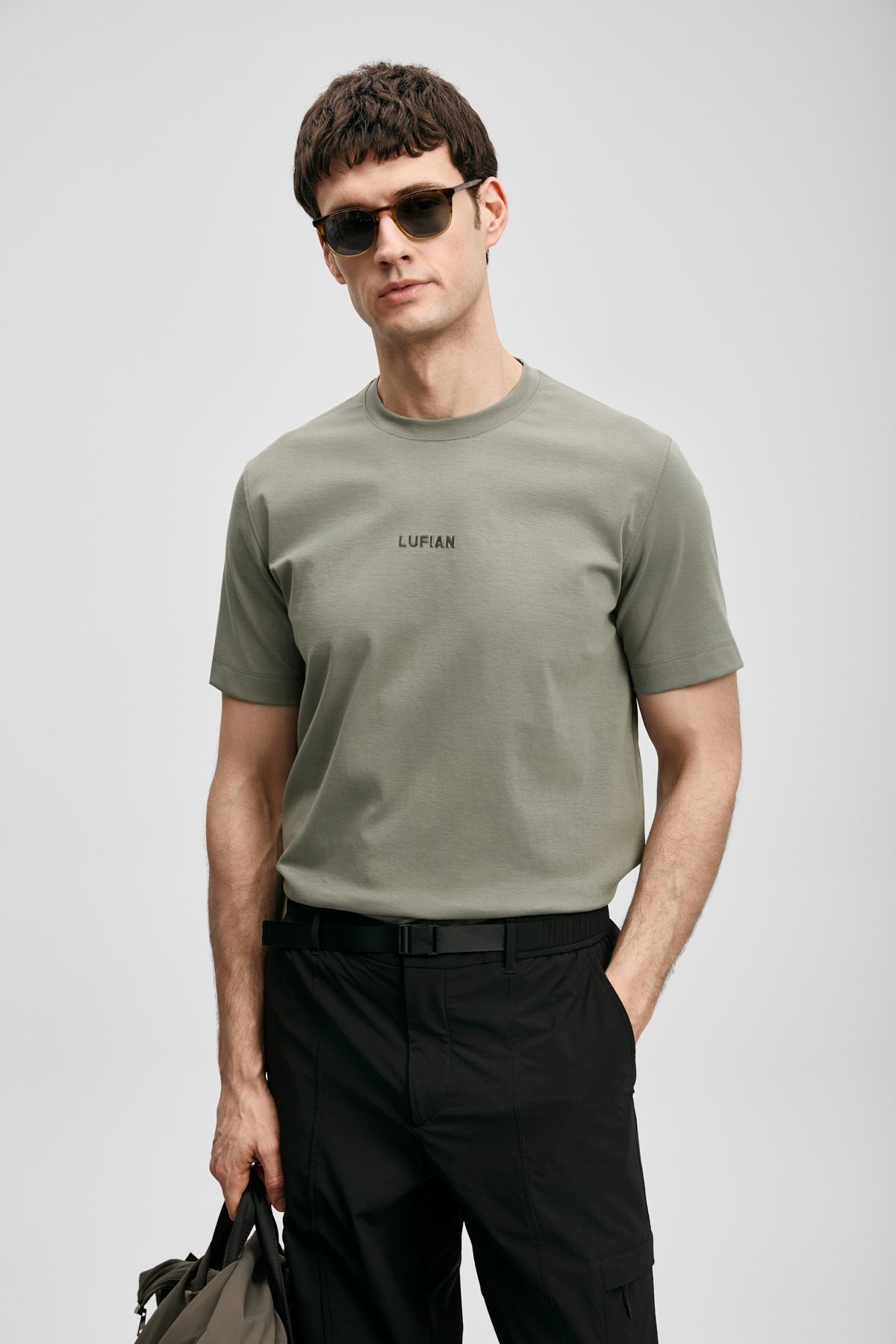 Lufian Erkek Marcus Modern Grafik T-Shirt 111020322 Yeşil - 1