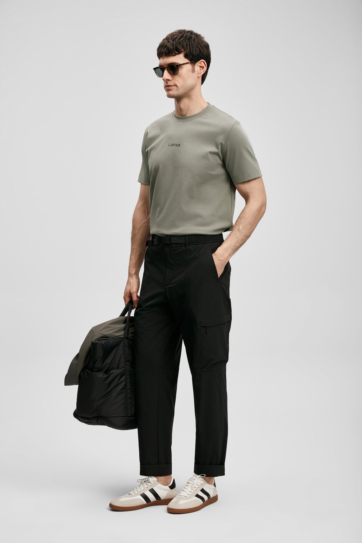 Lufian Erkek Marcus Modern Grafik T-Shirt 111020322 Yeşil - 2