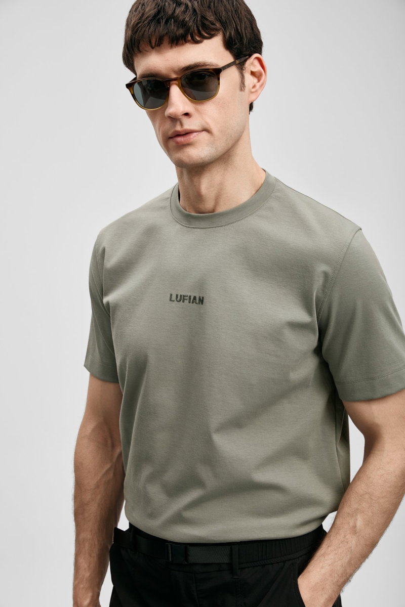 Lufian Erkek Marcus Modern Grafik T-Shirt 111020322 Yeşil - 3