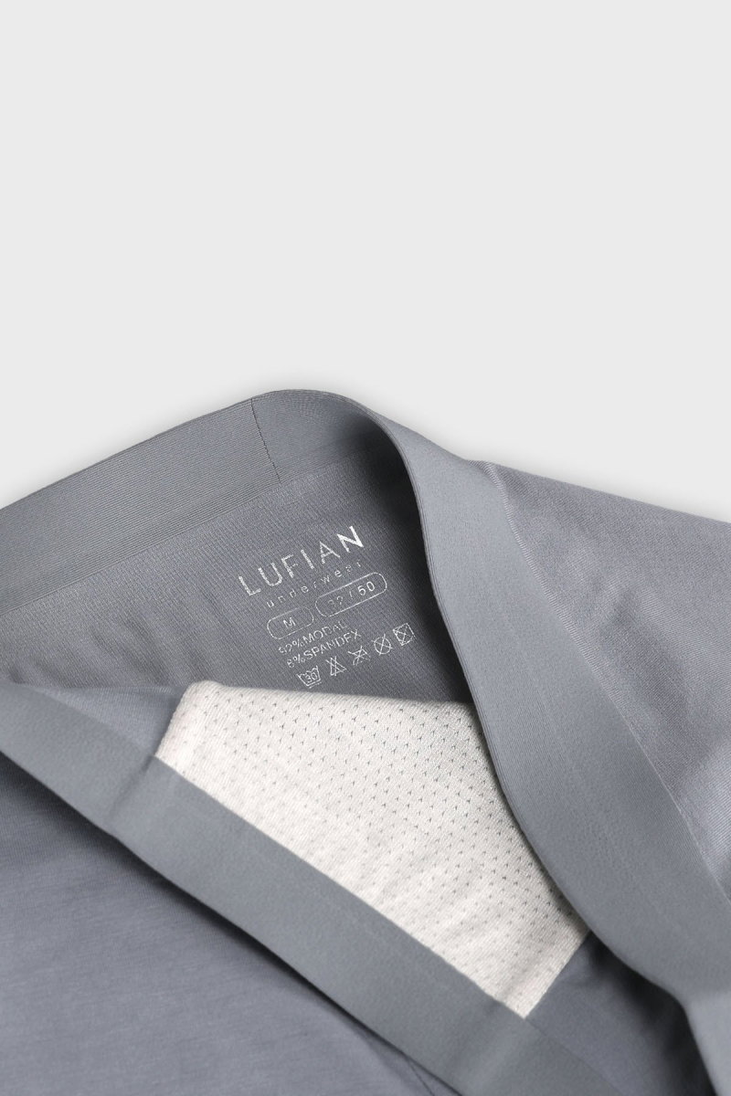 Lufian Erkek Mark 3 Adet Modal Dikişsiz Boxer 111080035 Açık Gri - 2