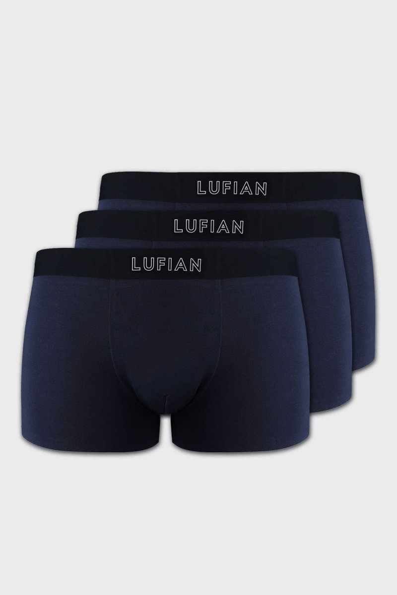 Lufian Erkek Mark 3 Adet Modal Dikişsiz Boxer 111080035 Lacivert - Lufian
