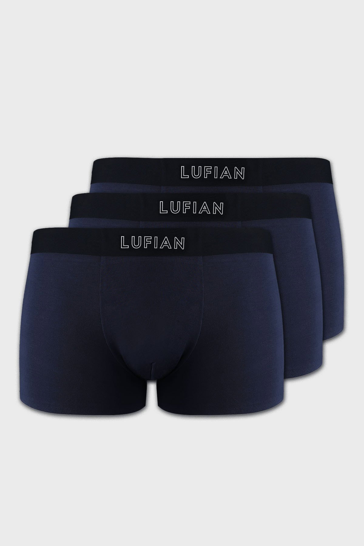 Lufian Erkek Mark 3 Adet Modal Dikişsiz Boxer 111080035 Lacivert - 1