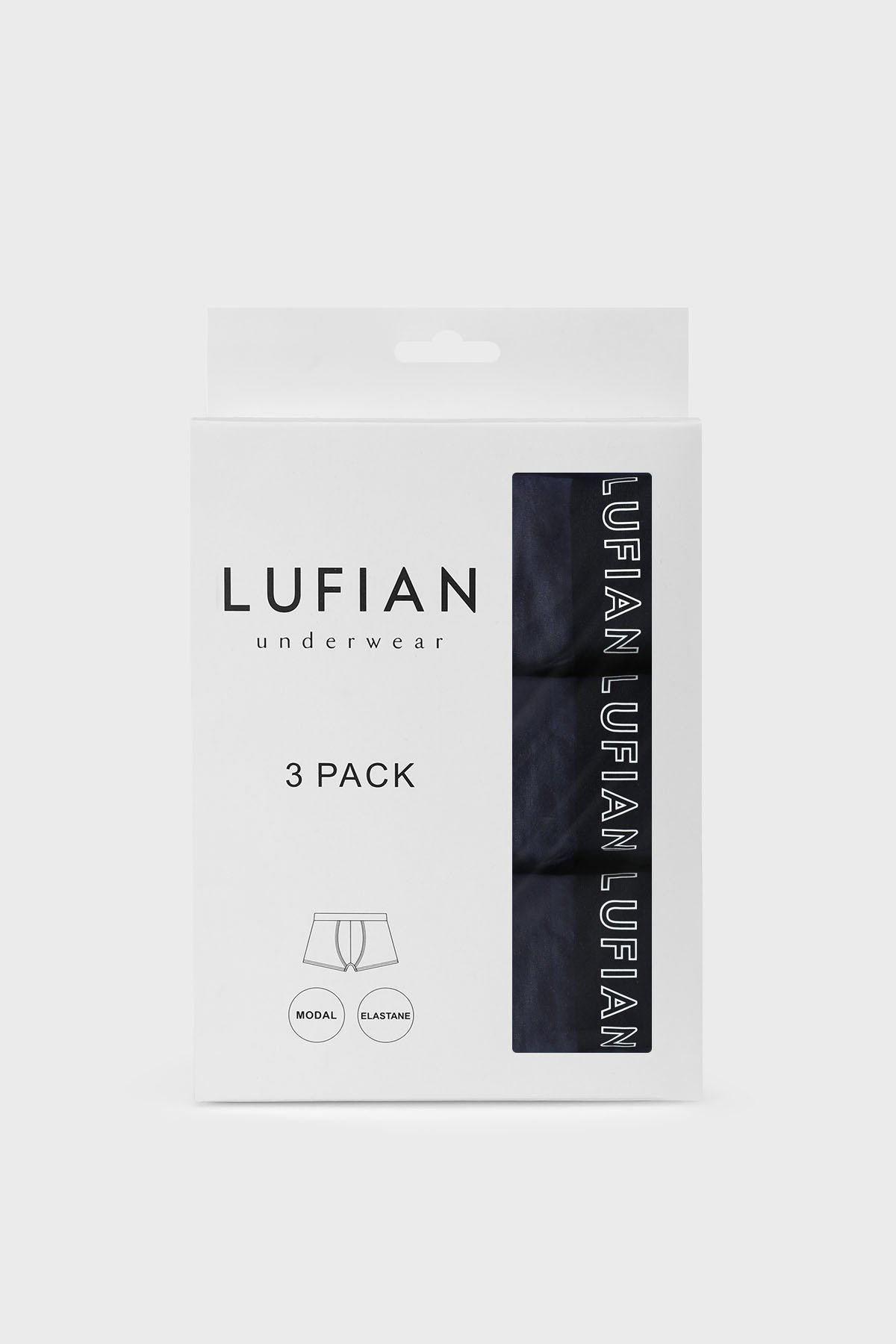Lufian Erkek Mark 3 Adet Modal Dikişsiz Boxer 111080035 Lacivert - 4