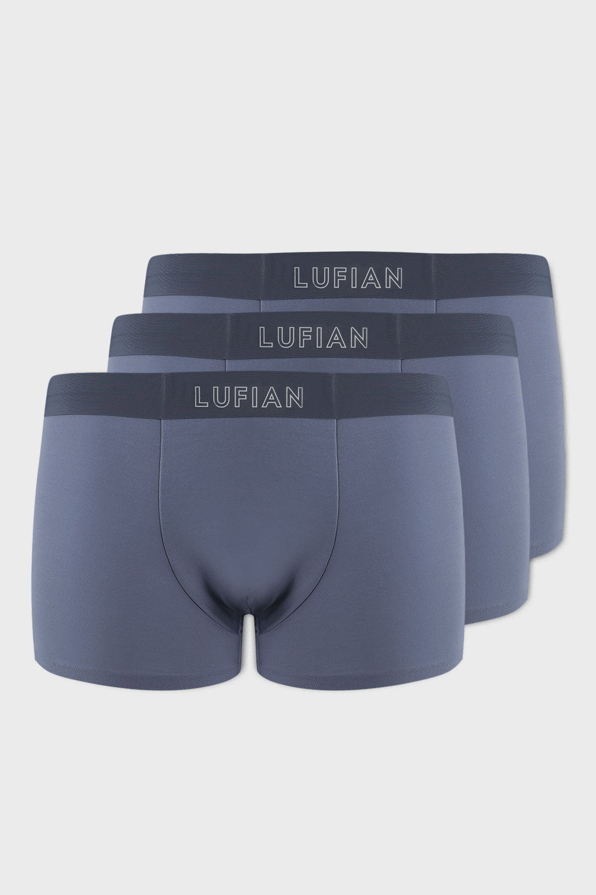 Lufian Erkek Mark 3 Adet Modal Dikişsiz Boxer 111080035 Mavi - 1