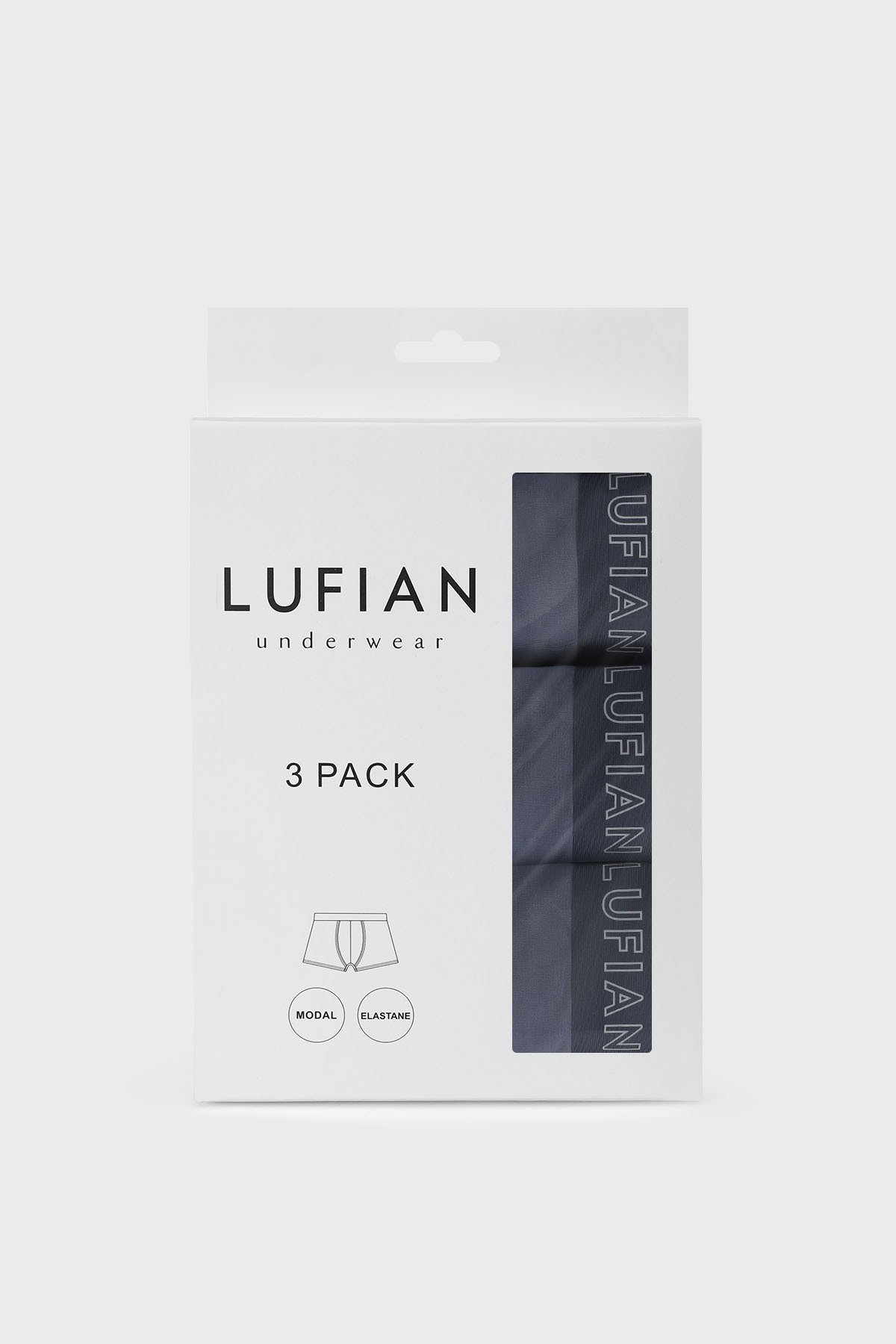 Lufian Erkek Mark 3 Adet Modal Dikişsiz Boxer 111080035 Mavi - 4