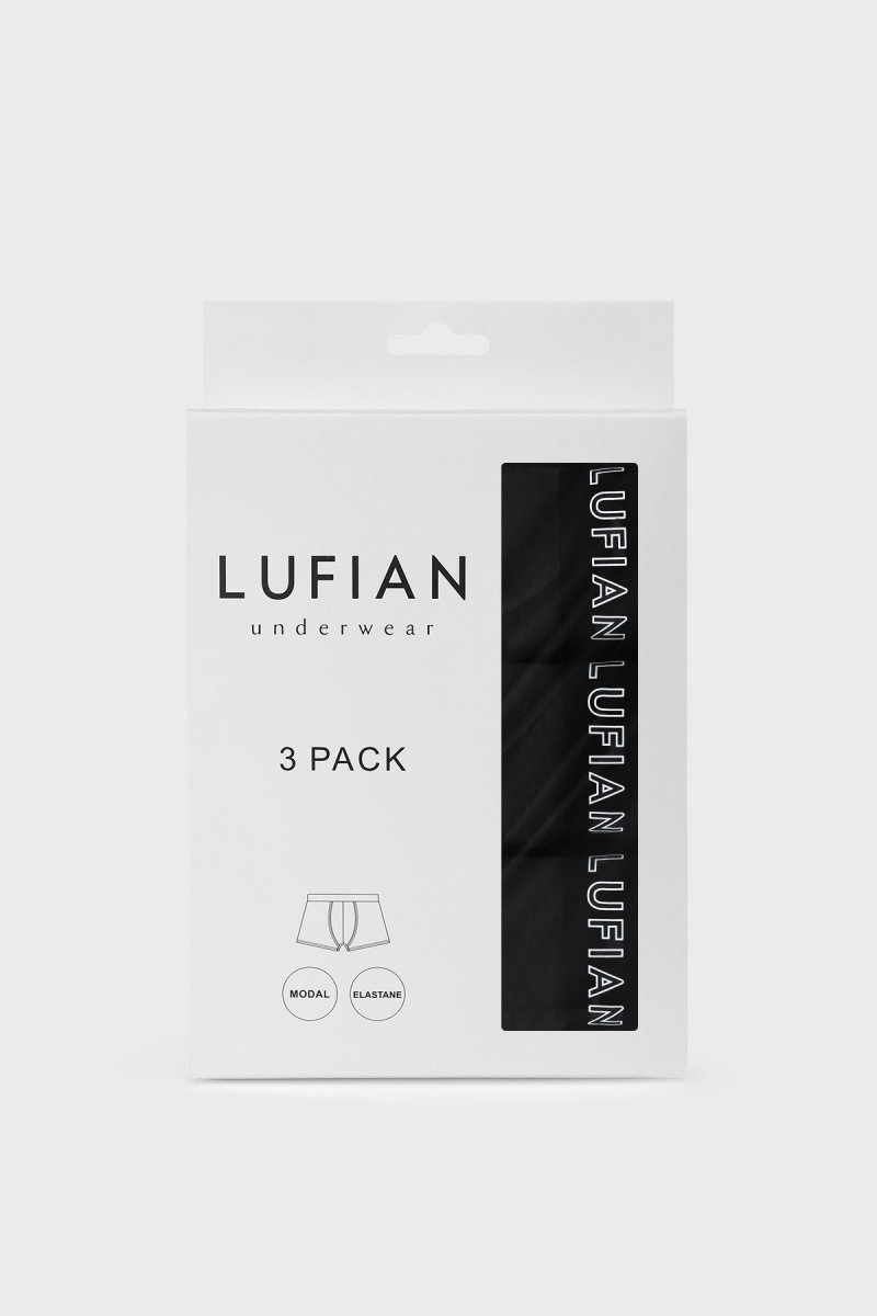 Lufian Erkek Mark 3 Adet Modal Dikişsiz Boxer 111080035 Siyah - 4