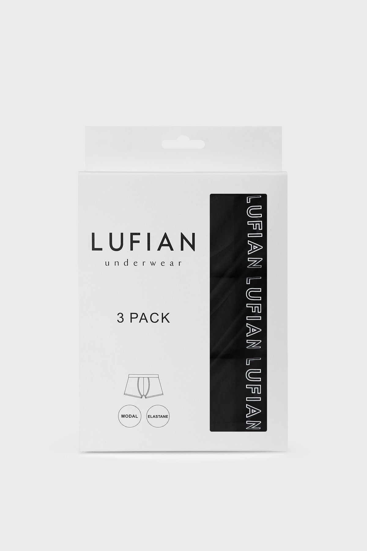 Lufian Erkek Mark 3 Adet Modal Dikişsiz Boxer 111080035 Siyah - 4