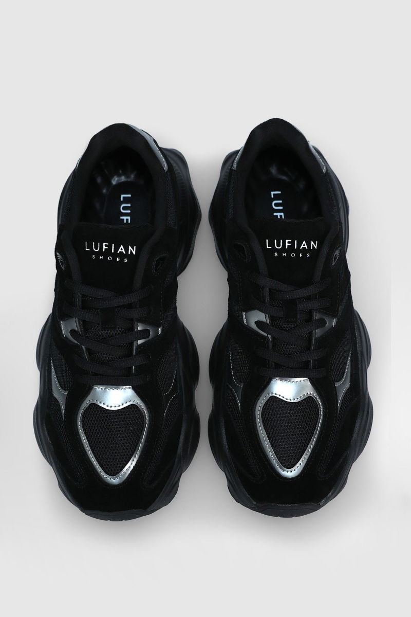 Lufian Erkek Mark Deri Sneaker Ayakkabı 112230240 Siyah - 3