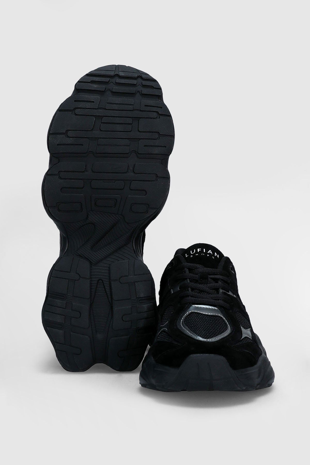 Lufian Erkek Mark Deri Sneaker Ayakkabı 112230240 Siyah - 5