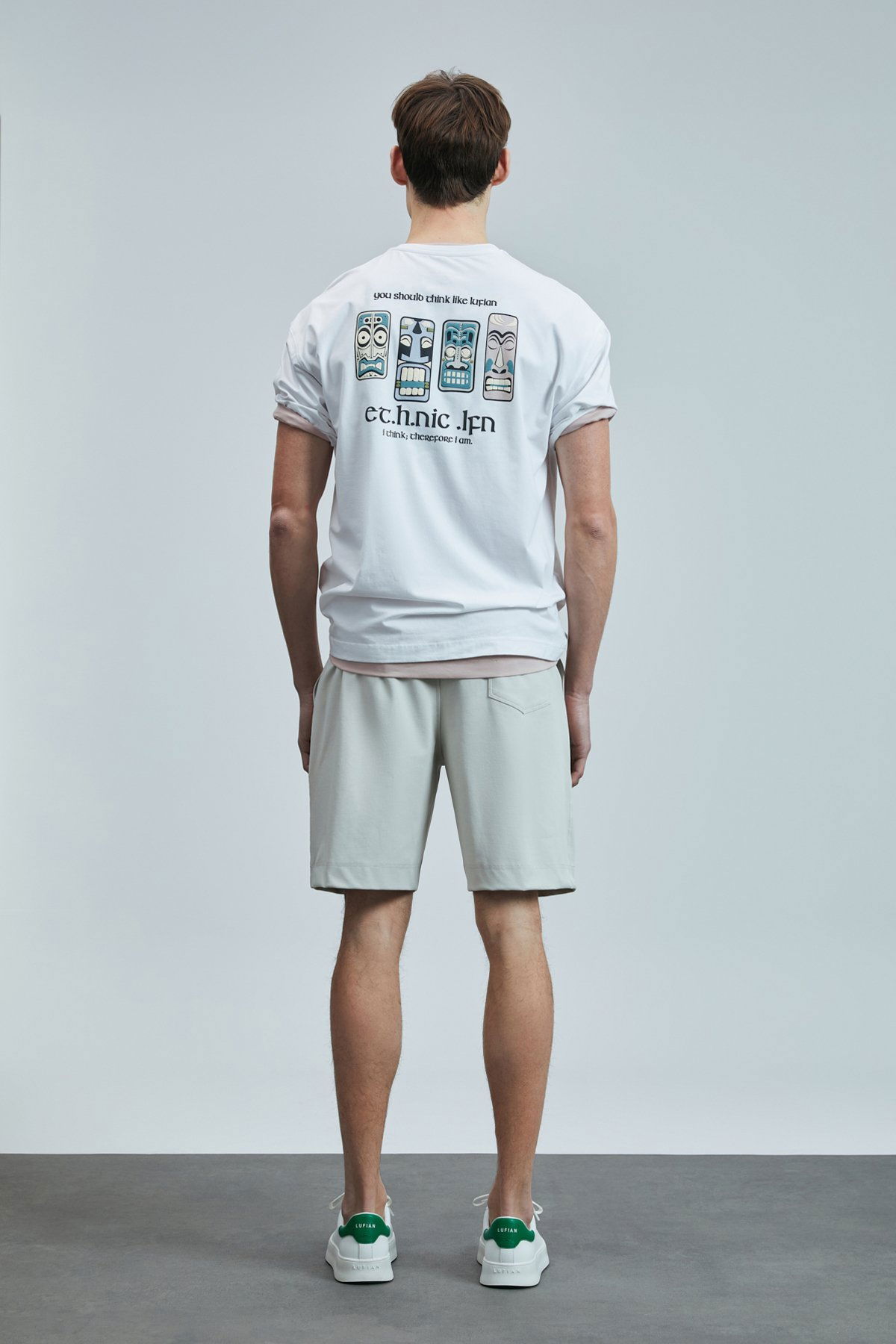 Lufian Erkek Mask Modern Grafik T-Shirt 111020248 Beyaz - 4