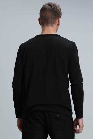 Lufian Erkek Merlın Uzun Kol T-Shirt 112020039 Siyah - 5