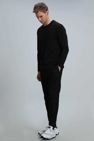 Lufian Erkek Merlın Uzun Kol T-Shirt 112020039 Siyah - 6