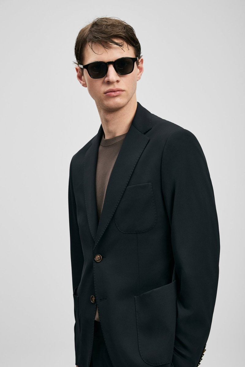 Lufian Erkek Noa Slim Fit Spor Blazer Ceket 111140175 Siyah - 3