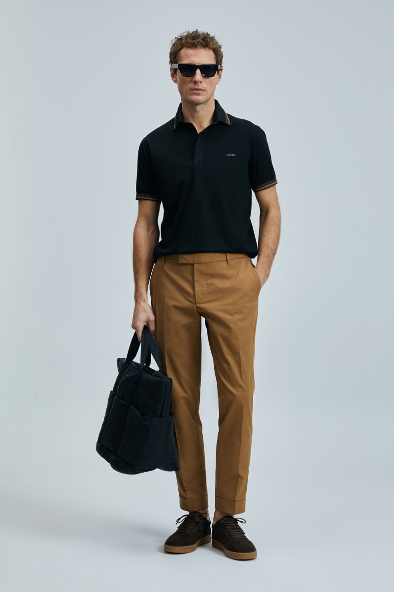 Lufian Erkek North Smart Polo T-Shirt 111040210 Siyah - 1