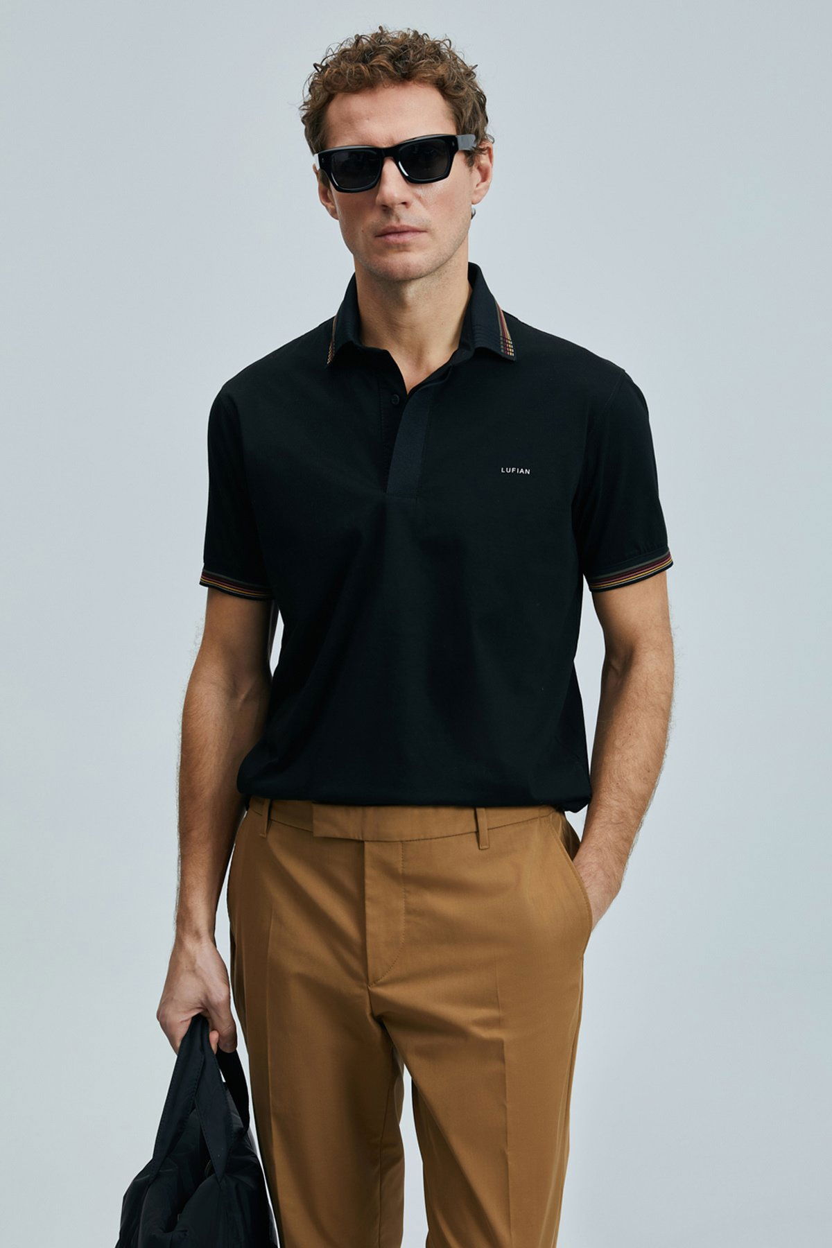 Lufian Erkek North Smart Polo T-Shirt 111040210 Siyah - 2