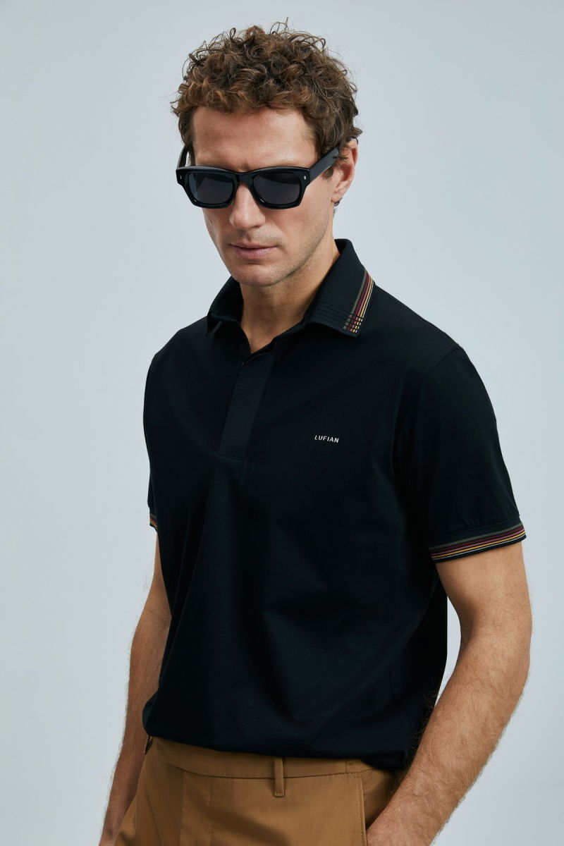 Lufian Erkek North Smart Polo T-Shirt 111040210 Siyah - 3
