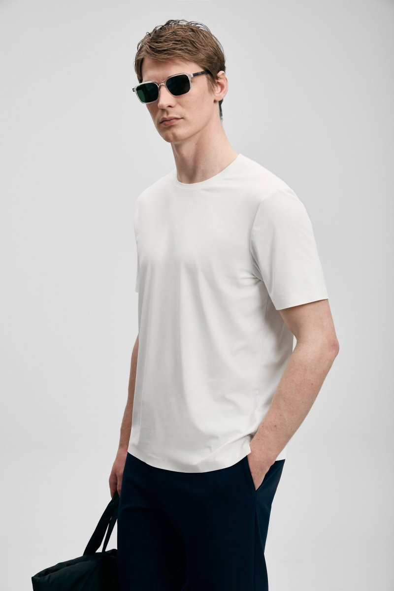 Lufian Erkek Nuvor Hi- Tech Performance Dikişsiz T-Shirt 111020319 Beyaz - 1