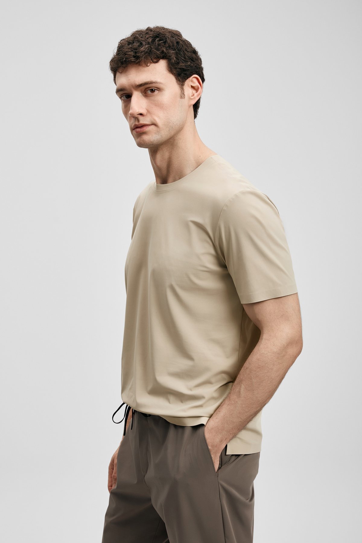 Lufian Erkek Nuvor Hi- Tech Performance Dikişsiz T-Shirt 111020319 Toprak - 1
