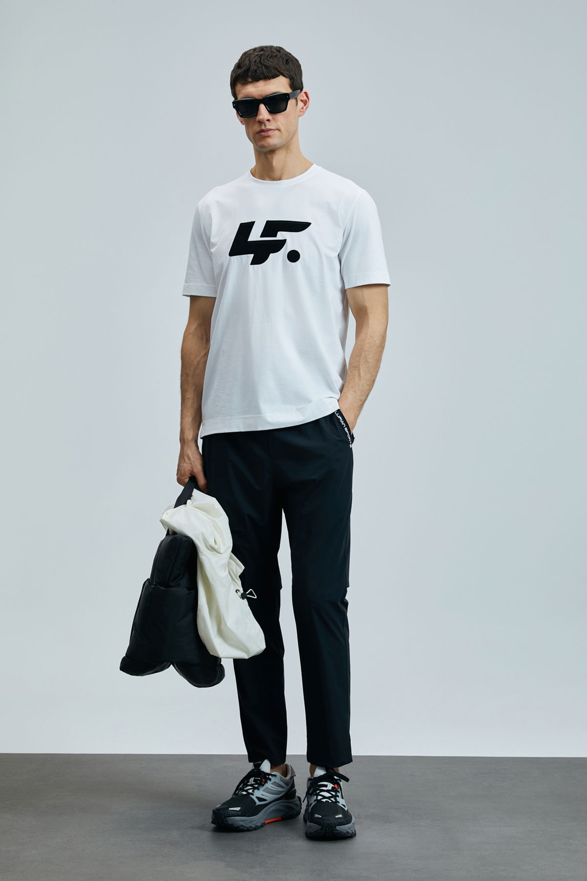 Lufian Erkek Onıx Modern Grafik T-Shirt 111020243 Beyaz - 2