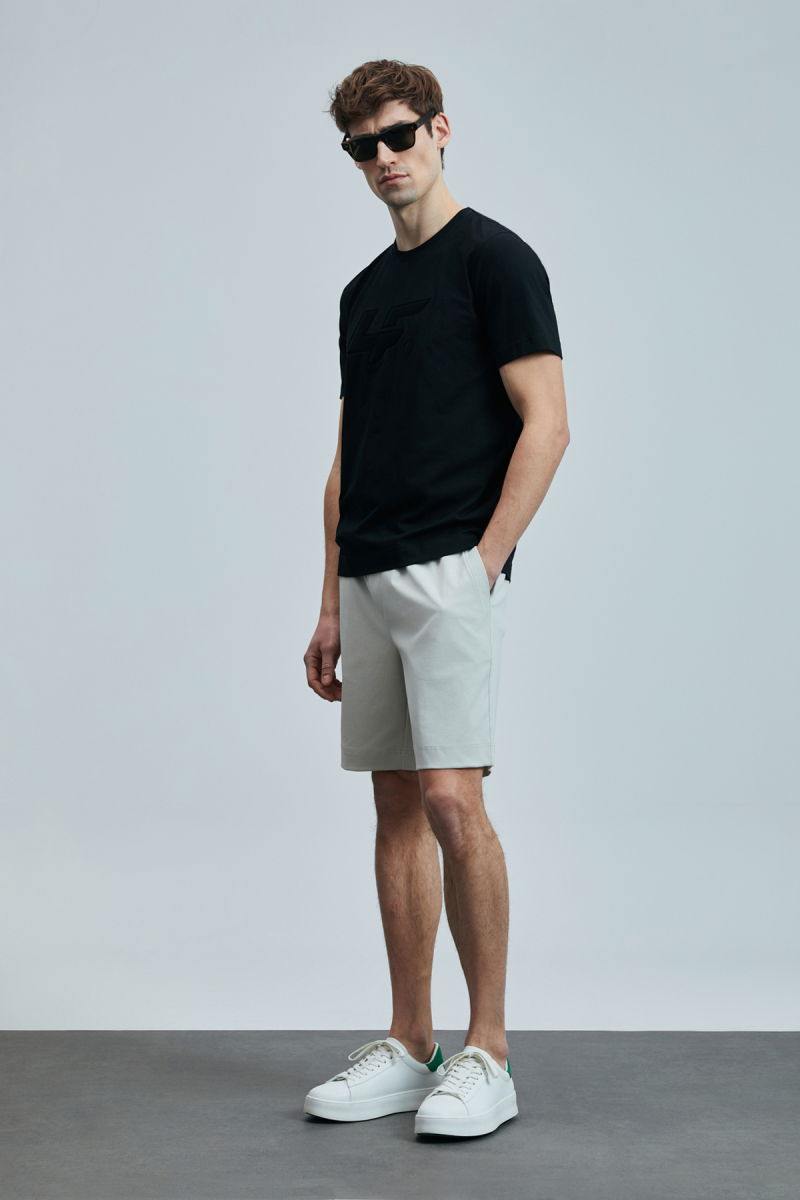 Lufian Erkek Onıx Modern Grafik T-Shirt 111020243 Siyah - 1