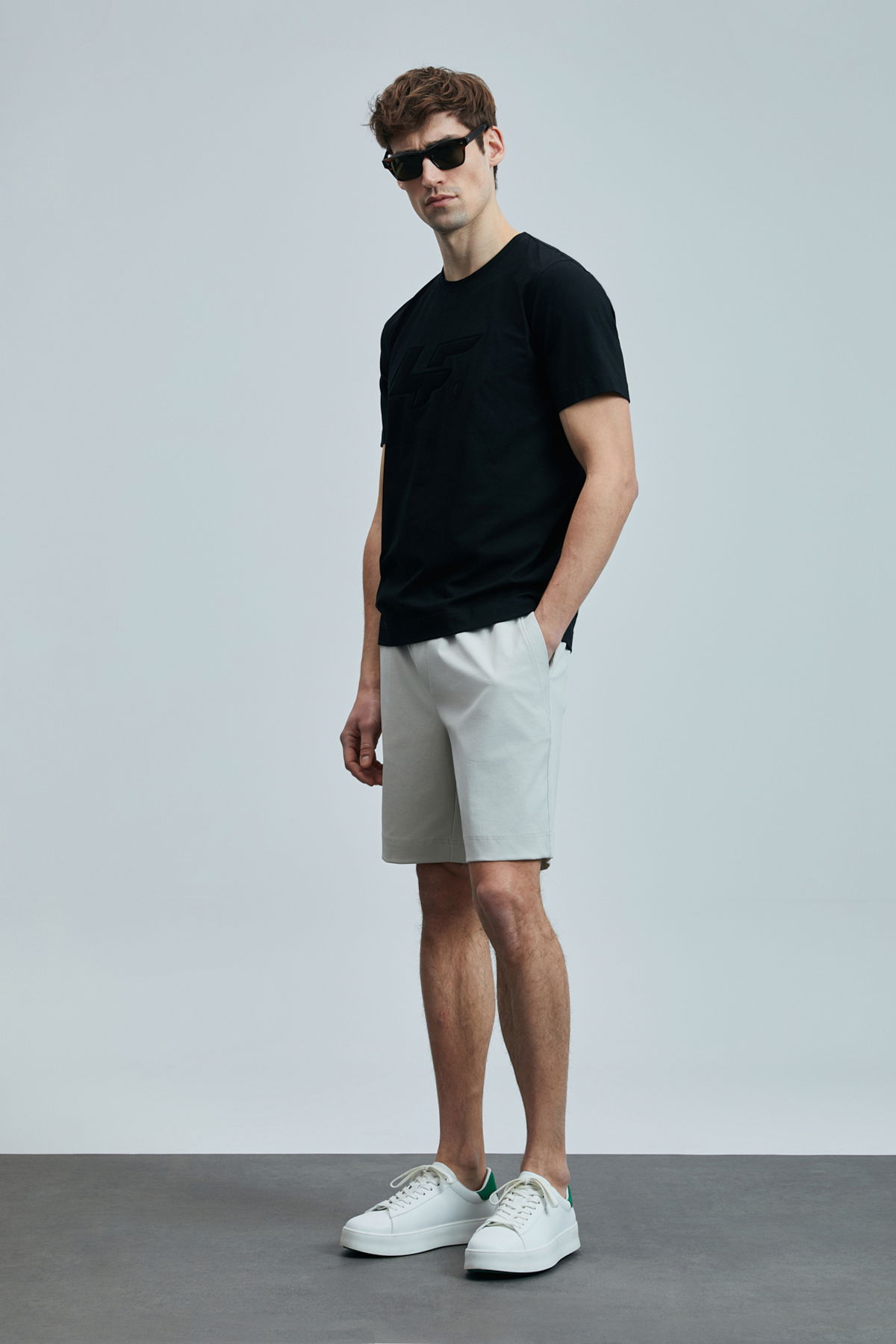 Lufian Erkek Onıx Modern Grafik T-Shirt 111020243 Siyah - 1