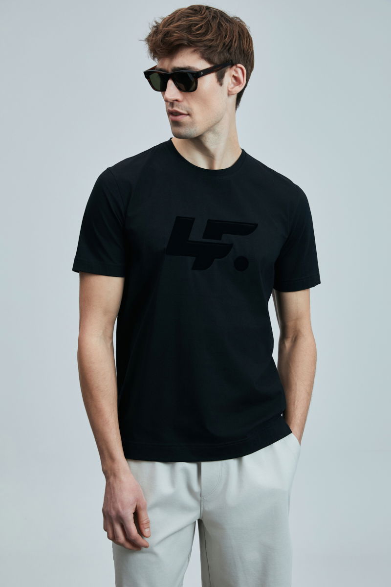 Lufian Erkek Onıx Modern Grafik T-Shirt 111020243 Siyah - 2