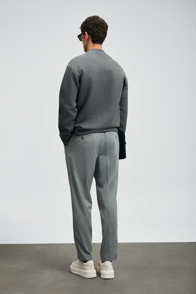 Lufian Erkek Oracle Sweatshirt 112030178 Antrasit - 4