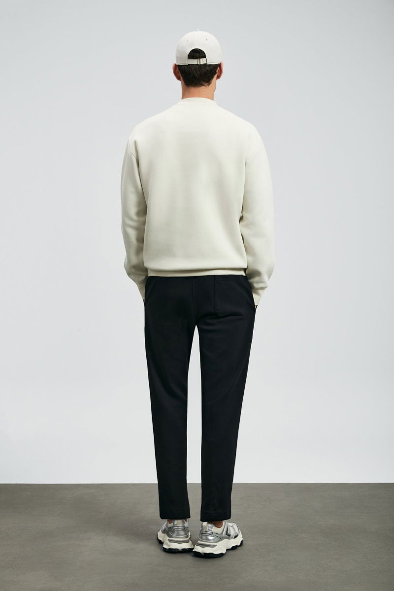 Lufian Erkek Oracle Sweatshirt 112030178 Kırık Beyaz - 4