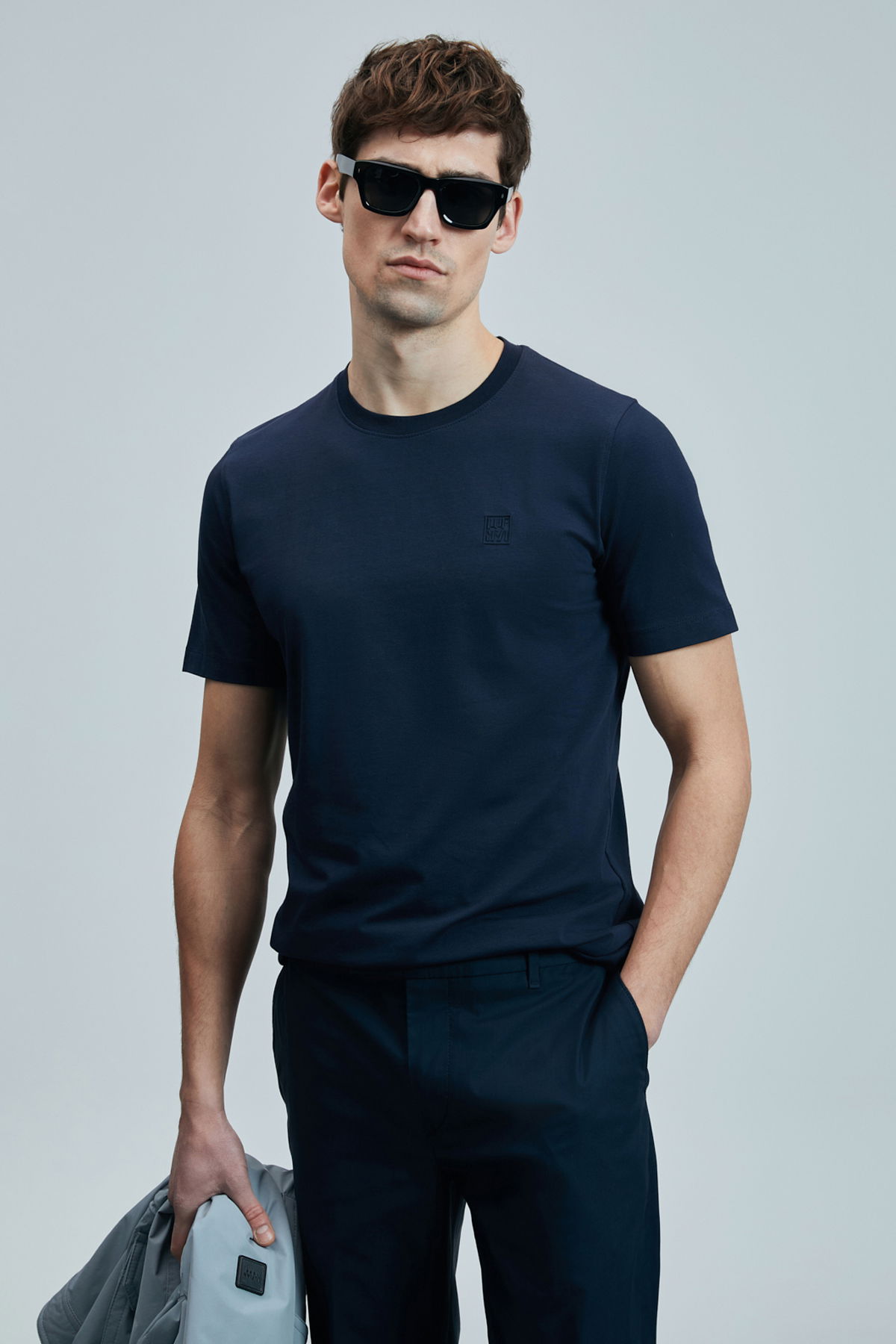Lufian Erkek Pablo Modern Grafik T-Shirt 111020265 Lacivert - 1