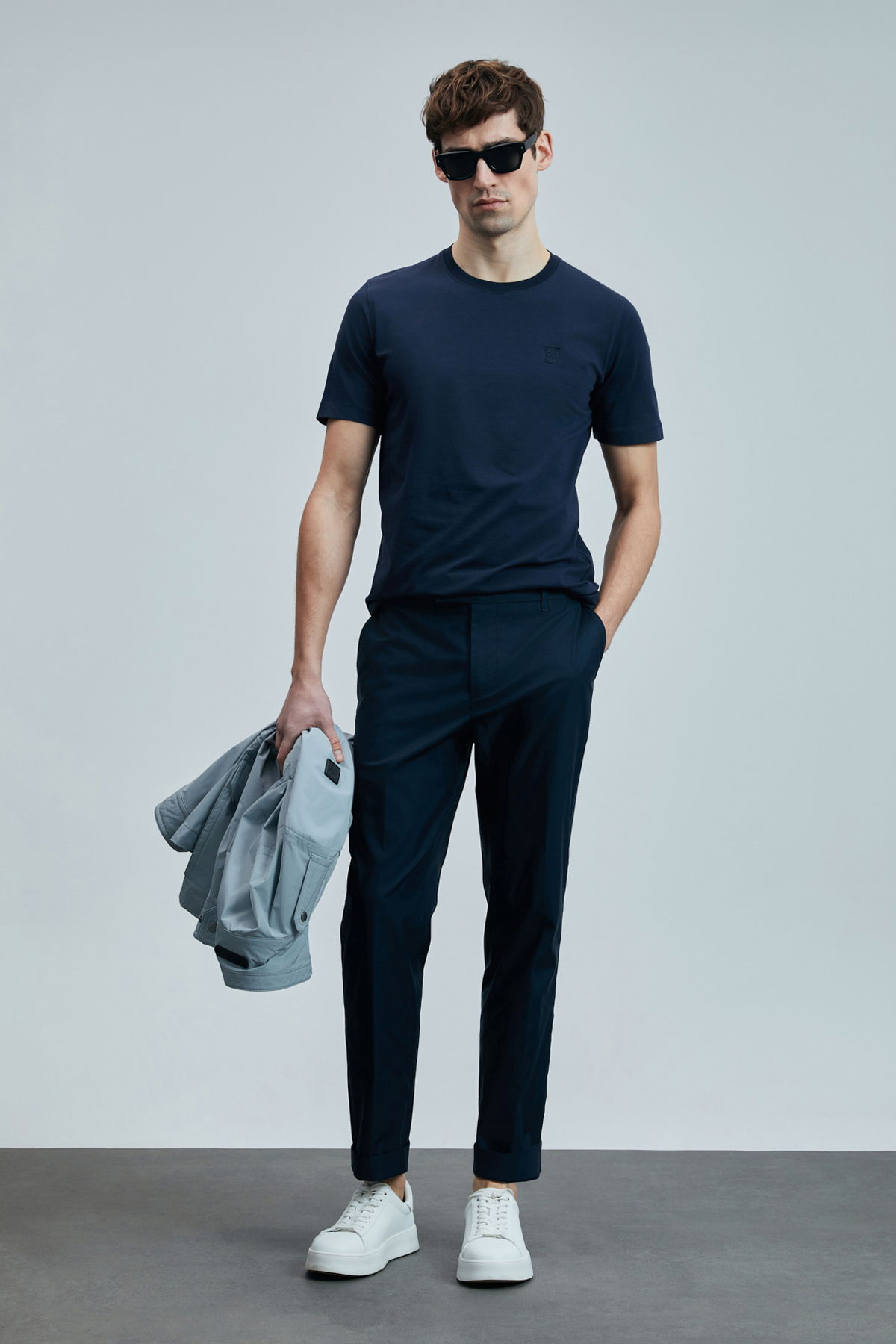 Lufian Erkek Pablo Modern Grafik T-Shirt 111020265 Lacivert - 2