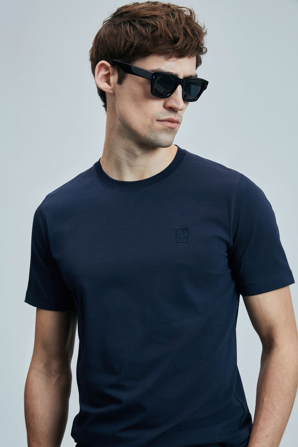 Lufian Erkek Pablo Modern Grafik T-Shirt 111020265 Lacivert - 3