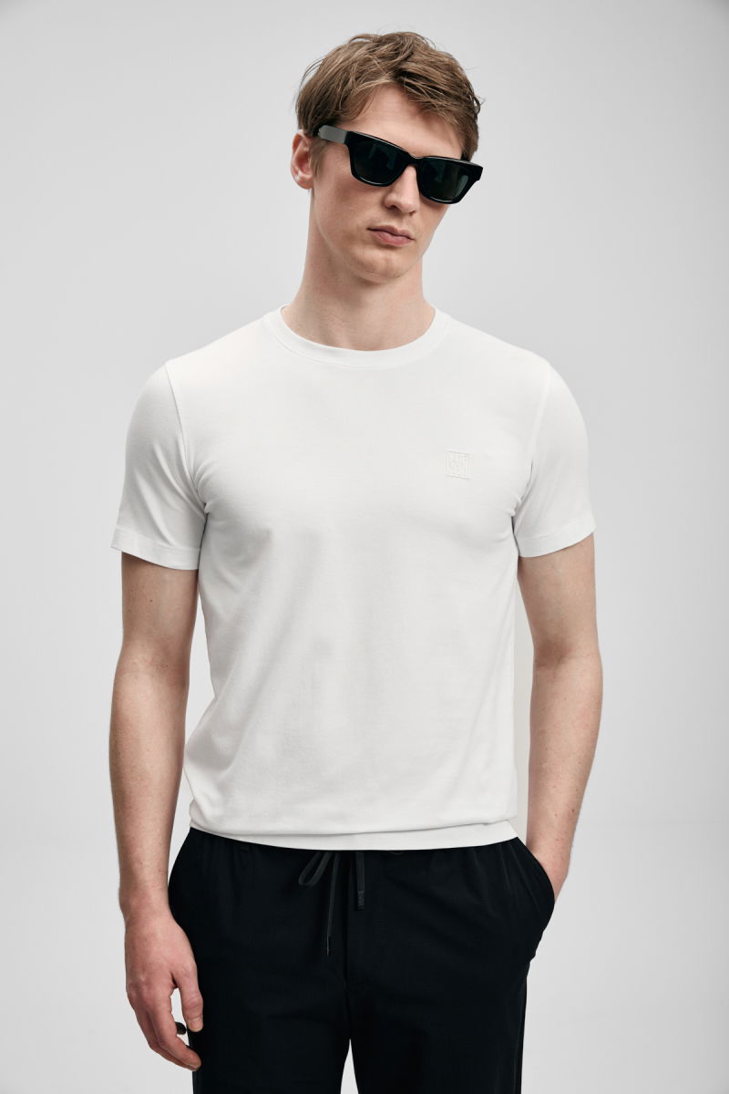 Lufian Erkek Pablo Modern Grafik T-Shirt 111020318 Kırık Beyaz - 3