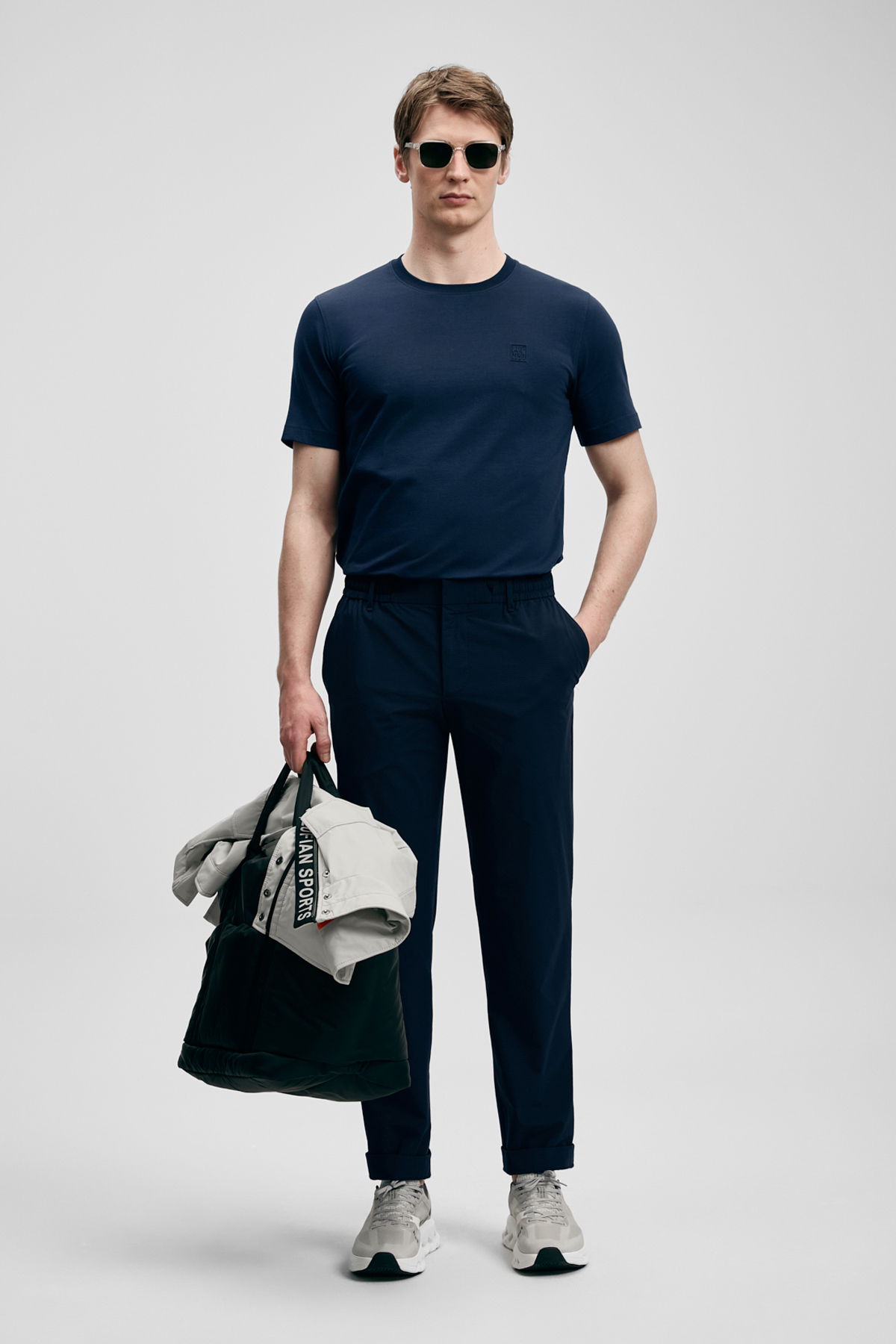 Lufian Erkek Pablo Modern Grafik T-Shirt 111020318 Lacivert - 1