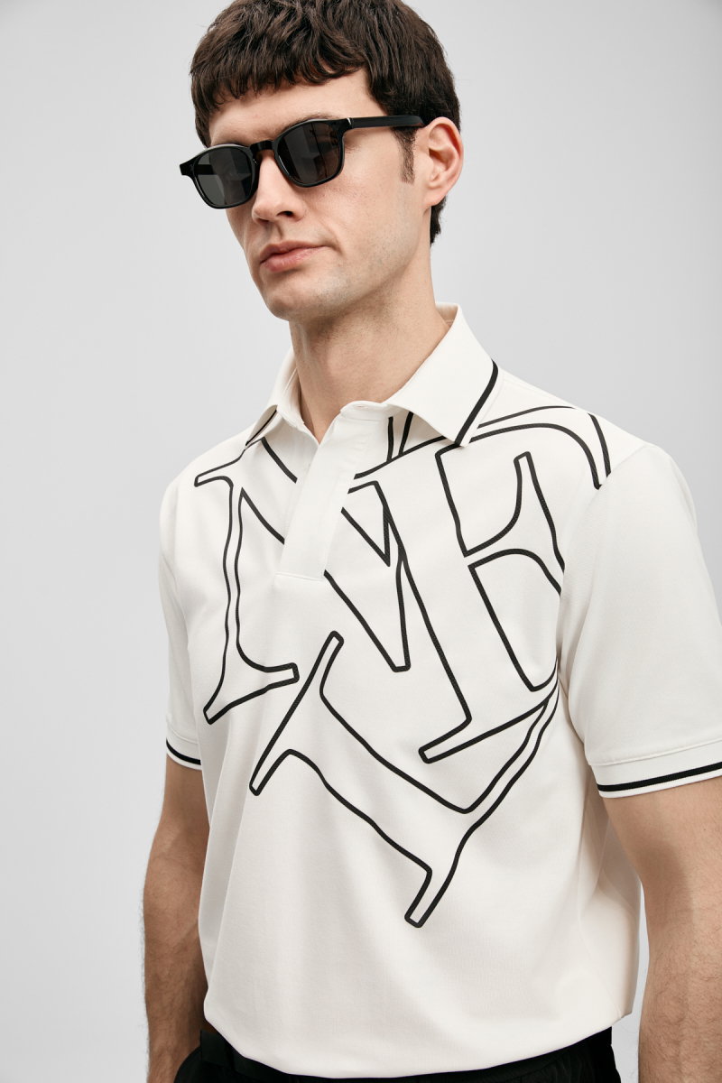 Lufian Erkek Parker Smart Polo T-Shirt 111040246 Kırık Beyaz - 3