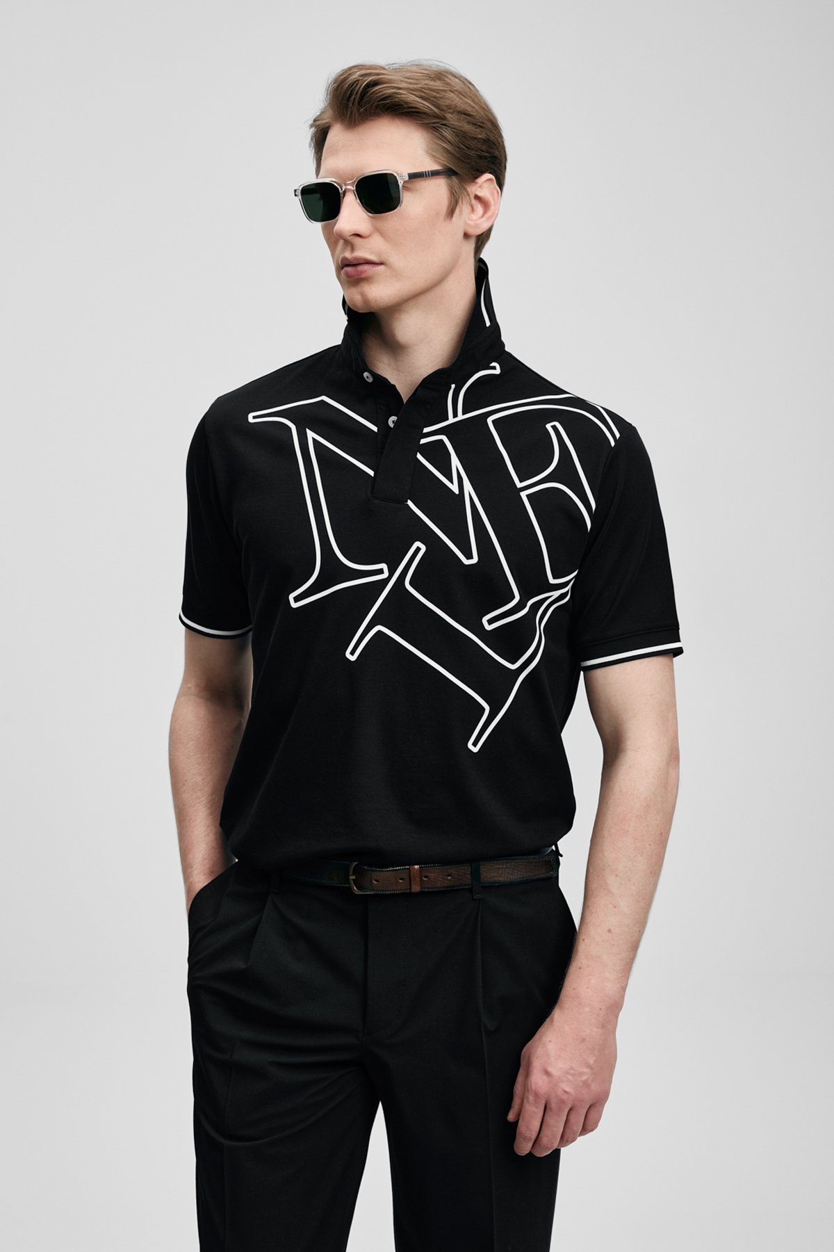 Lufian Erkek Parker Smart Polo T-Shirt 111040246 Siyah - 1