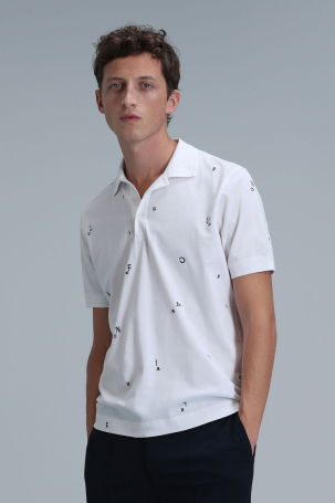 Lufian Erkek Pascal Smart Polo T-Shirt 111040170 Beyaz - 3