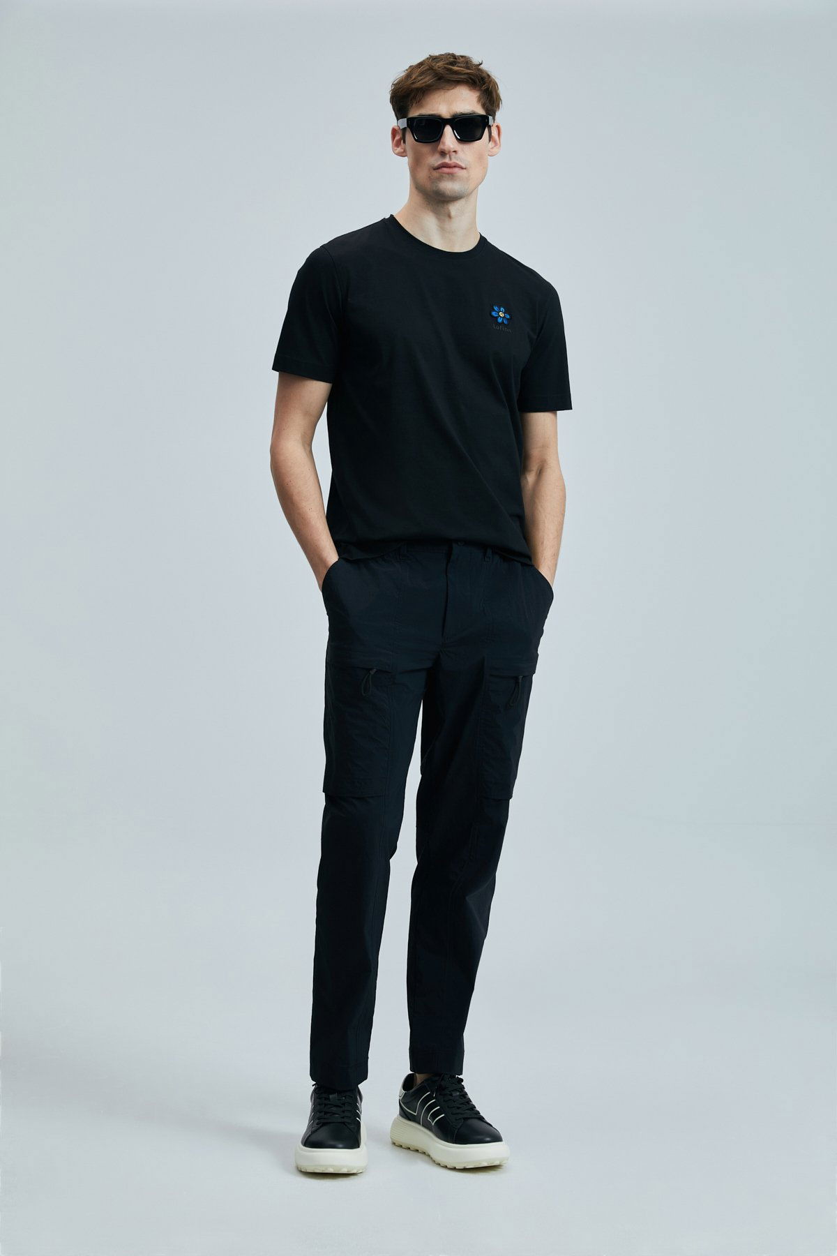 Lufian Erkek Peace Modern Grafik T-Shirt 111020246 Siyah - 2