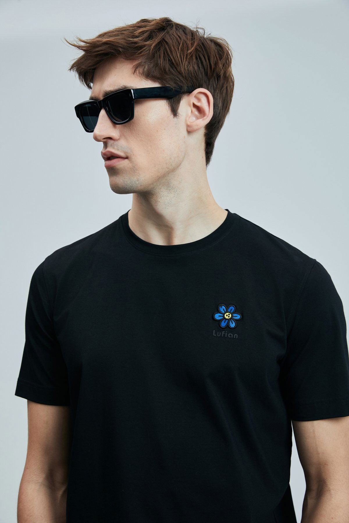 Lufian Erkek Peace Modern Grafik T-Shirt 111020246 Siyah - 3