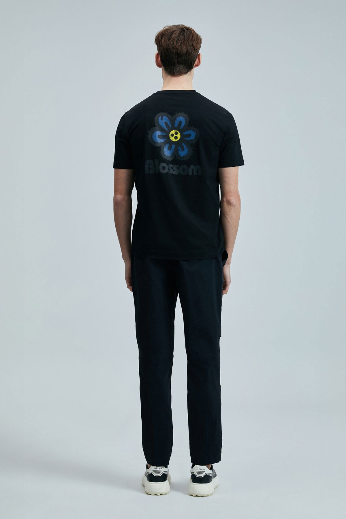 Lufian Erkek Peace Modern Grafik T-Shirt 111020246 Siyah - 4