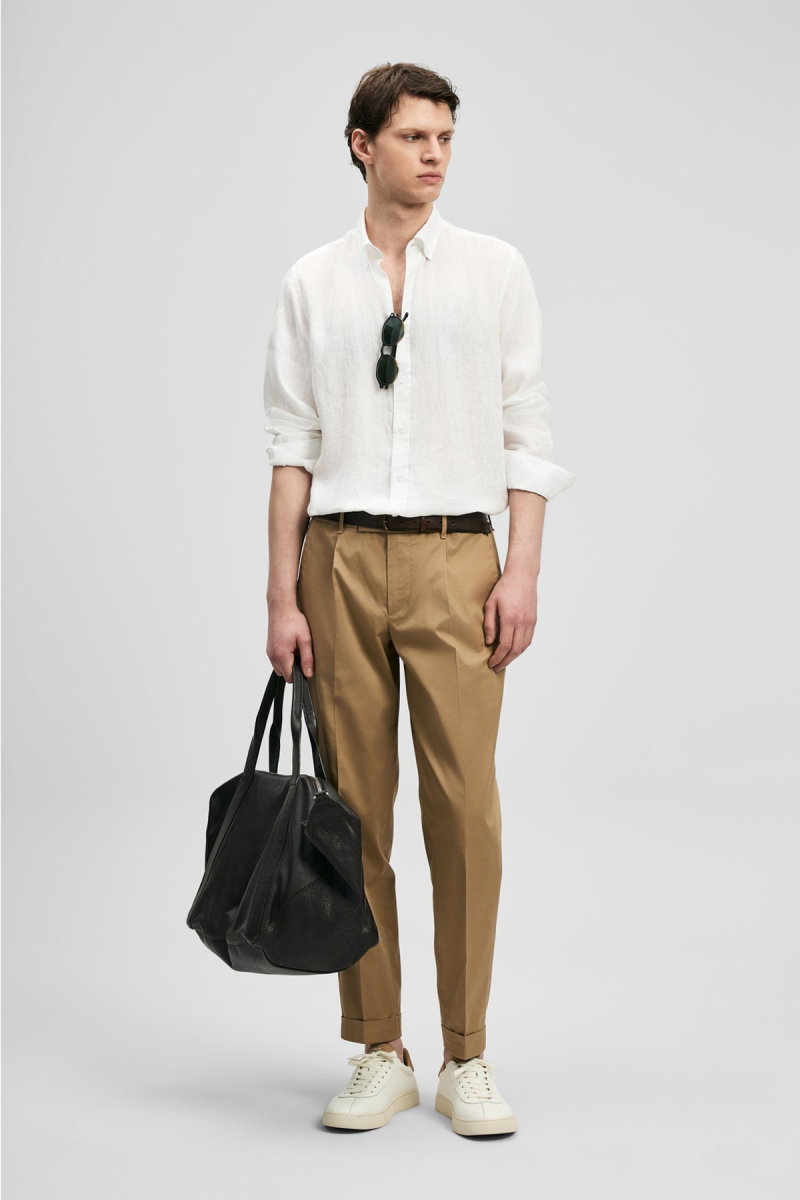 Lufian Erkek Pitaya Comfort Fit Keten Gömlek 111010654 Beyaz - 2