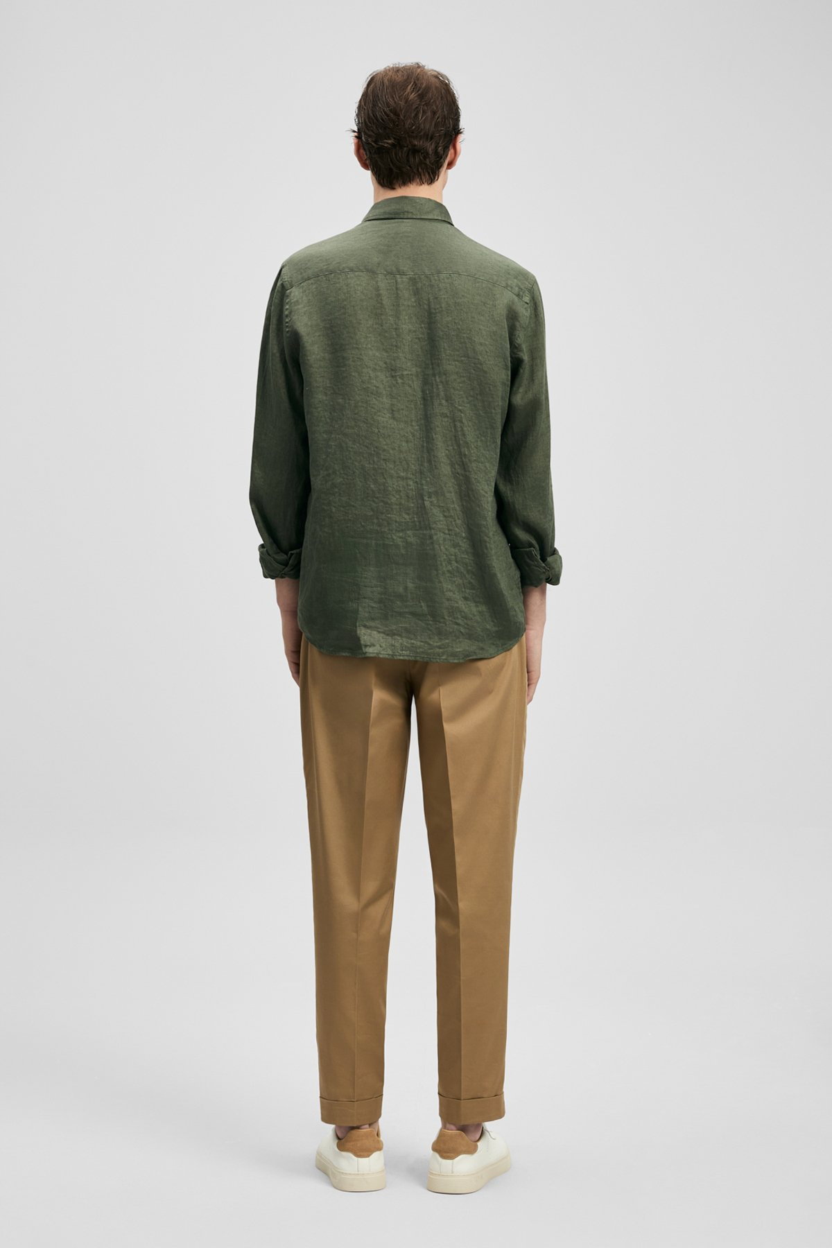 Lufian Erkek Pitaya Comfort Fit Keten Gömlek 111010654 Haki - 4
