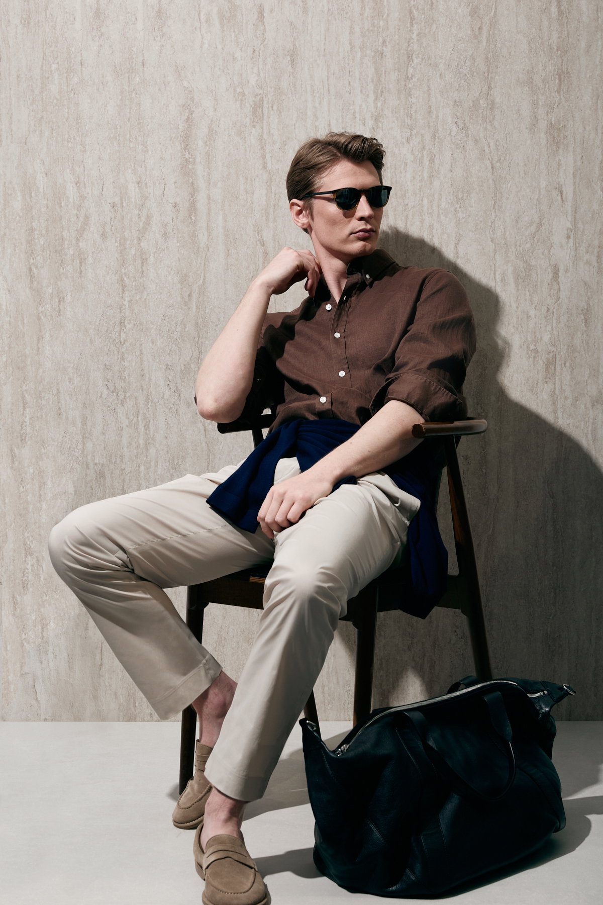 Lufian Erkek Pitaya Comfort Fit Keten Gömlek 111010654 Koyu Kahve - 1