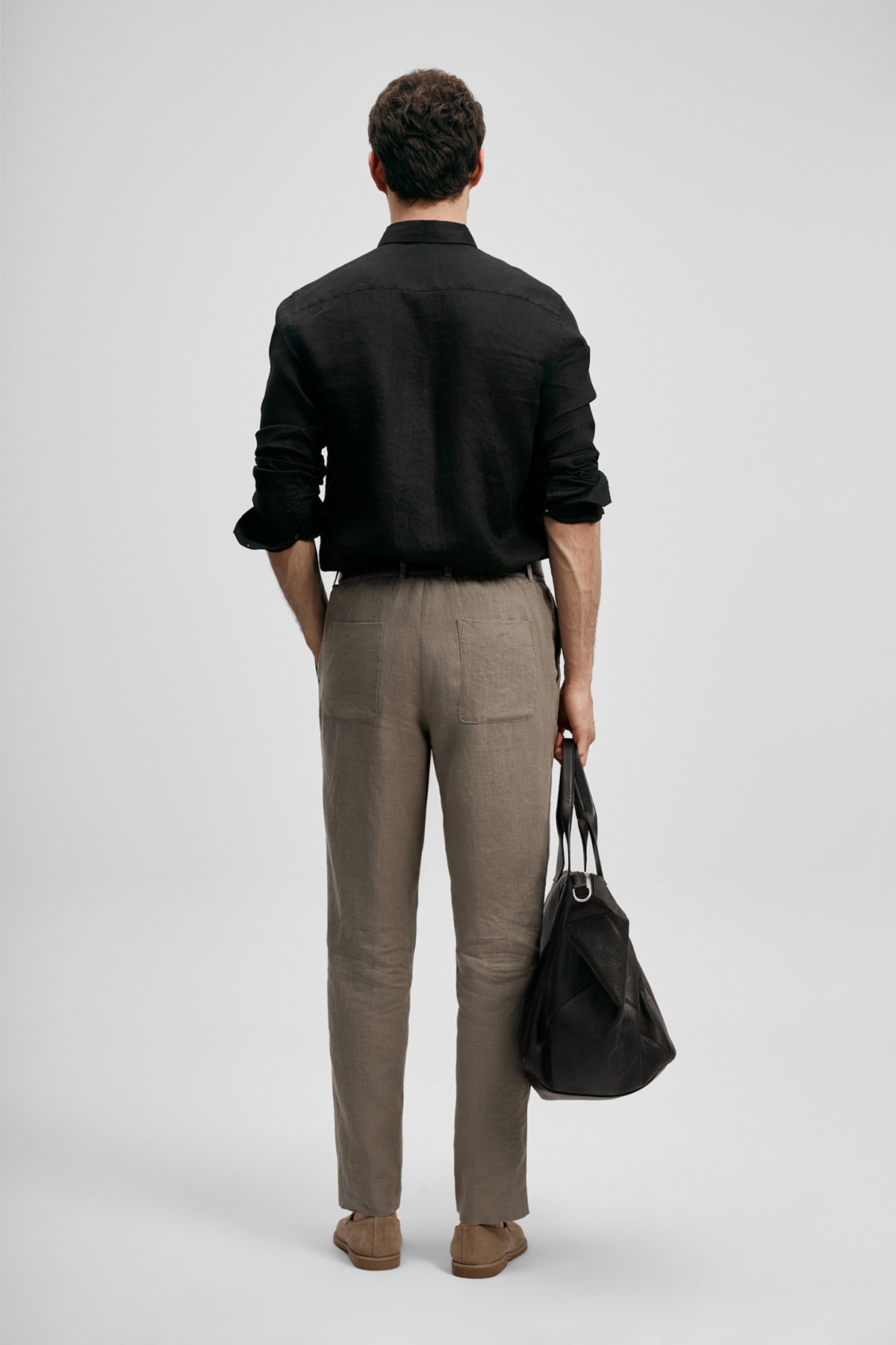 Lufian Erkek Pitaya Comfort Fit Keten Gömlek 111010654 Siyah - 4