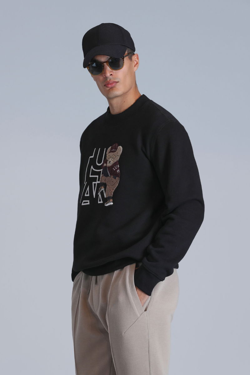 Lufian Erkek Pıtcher Sweatshirt 112030138 Siyah - 3