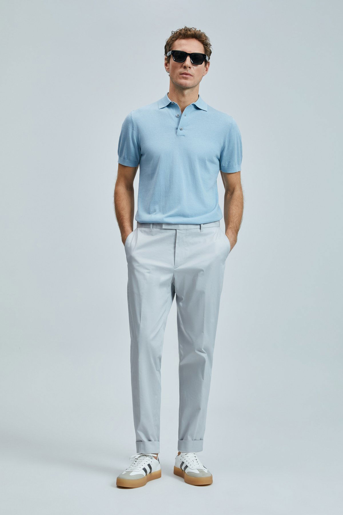 Lufian Erkek Plus Smart Slim Fit Chino Pantolon 111190339 Taş - 1