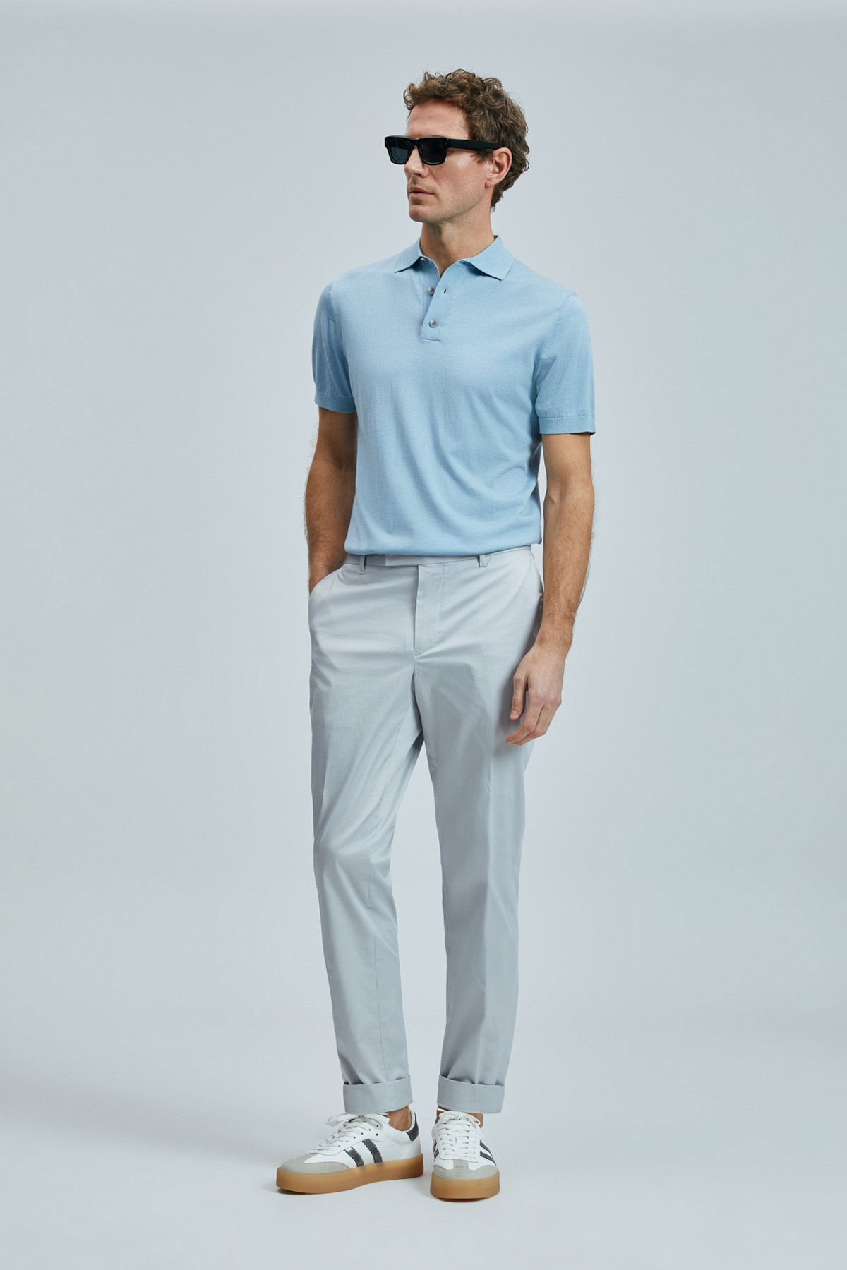 Lufian Erkek Plus Smart Slim Fit Chino Pantolon 111190339 Taş - 2
