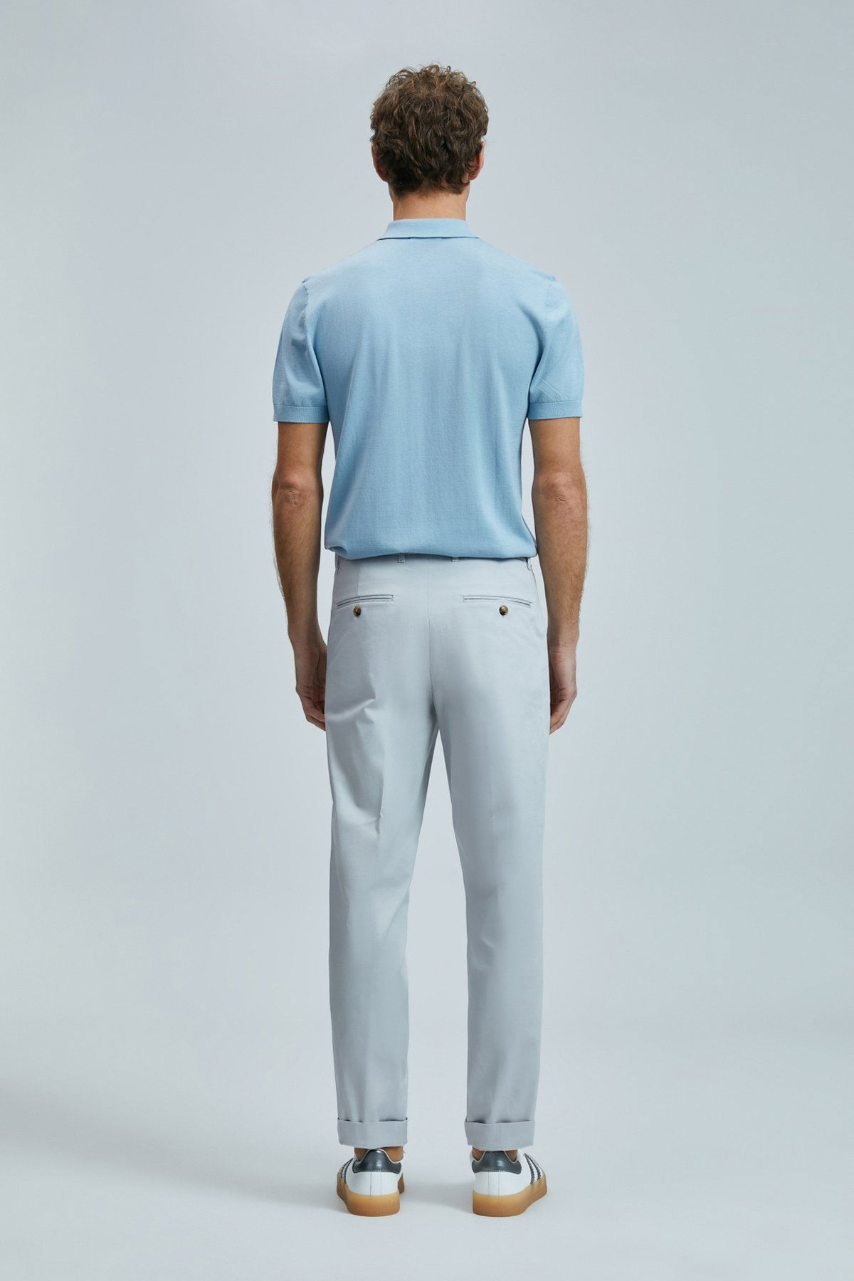 Lufian Erkek Plus Smart Slim Fit Chino Pantolon 111190339 Taş - 4